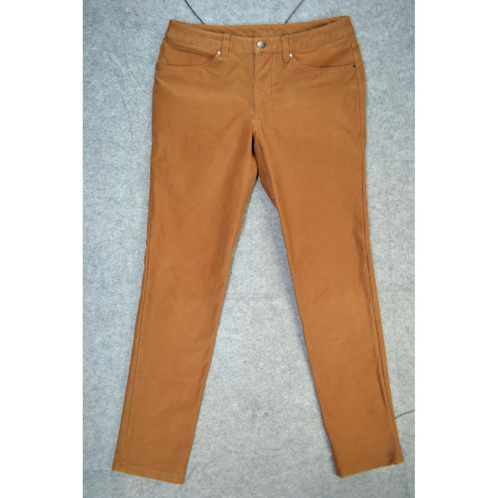 Lululemon Pants Mens 31 Brown Slim ABC Stretch Casual Comfort Zip‎ Pocket Urban